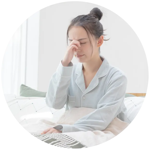 不眠症の女性